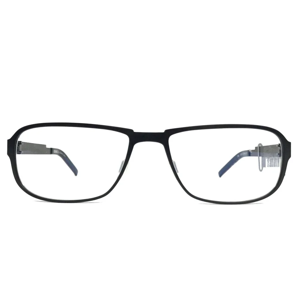 De Stijl Eyeglasses Frames Dirk 1003 Matte Black Rectangle Full Rim 54-17-140
